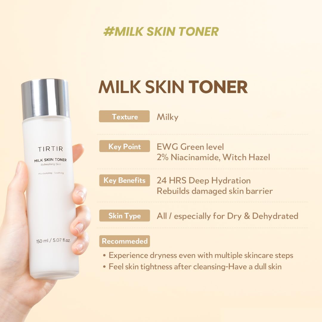 Foto 7 pulgar | Tónico Tirtir Milk Skin Light 150 Ml Con 4% De Niacinamida Vegano - Venta Internacional.