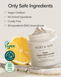 Foto 6 | Mascarilla Lavable Mary&may Lemon Niacinamide Glow 125 G 100% Vegana - Venta Internacional.