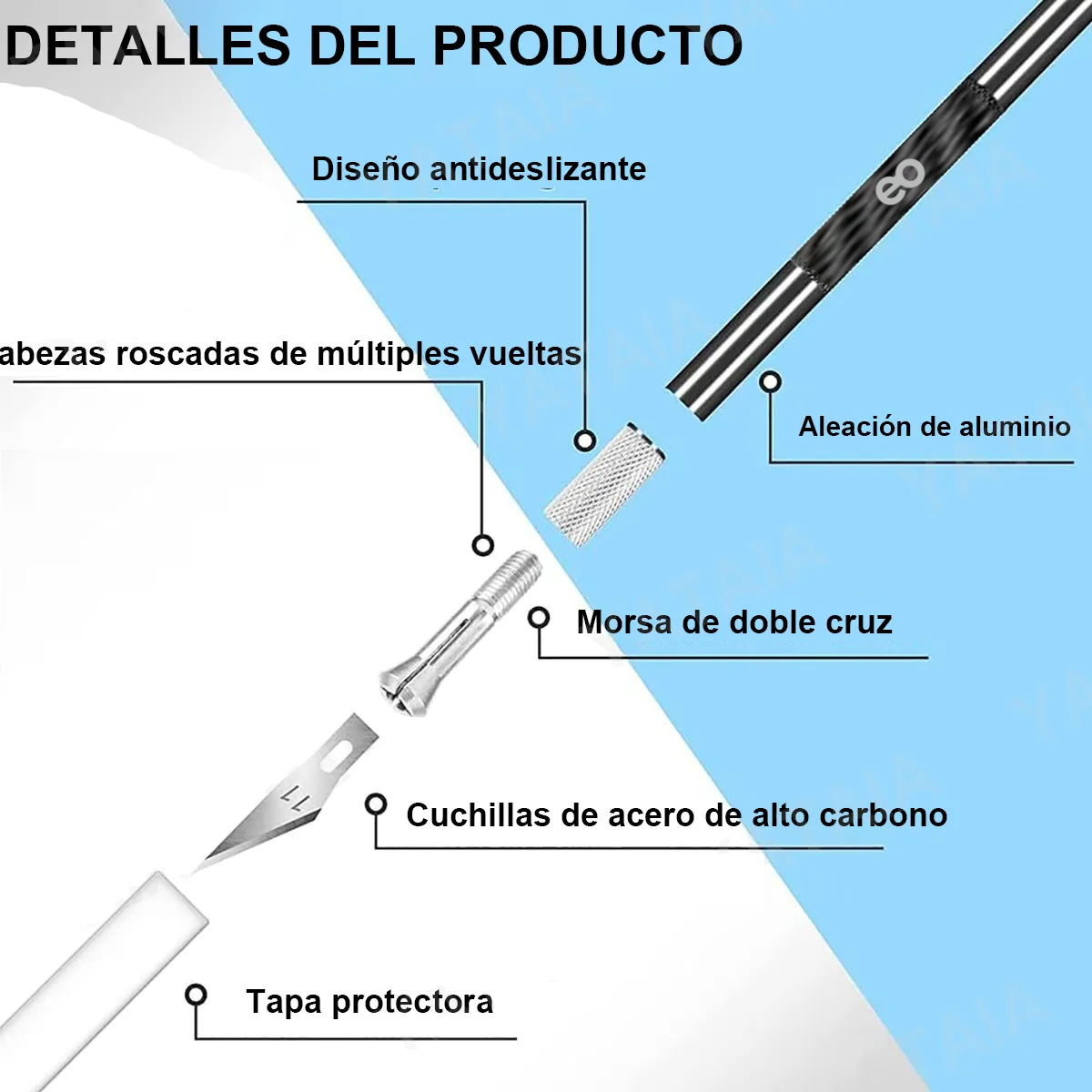 Foto 4 pulgar | Juego De 2 Cuchillos Para Manualidades Con 60 Cuchillas Con Bolsa Eo Safe Imports Esi-18728 Multicolor
