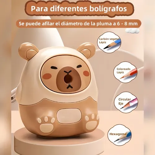 Foto 3 pulgar | Lindo Xtellar Sacapuntas Para Niños Con Forma De Capibara