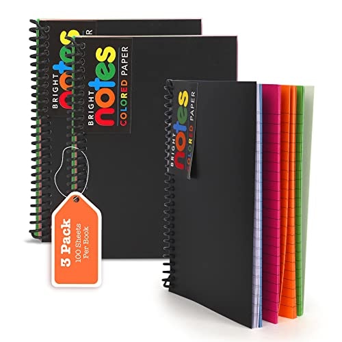 Cuadernos Universitarios Manaloom 5x7' Rayado Colores Brillantes y Papel Perforado $549