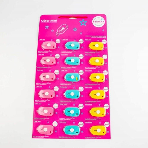 Minicúter Plástico Selanusa con Acero Multicolor 18 Piezas $329