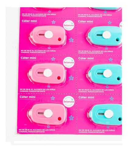 Foto 3 pulgar | Minicúter Plástico Selanusa con Acero Multicolor 18 Piezas
