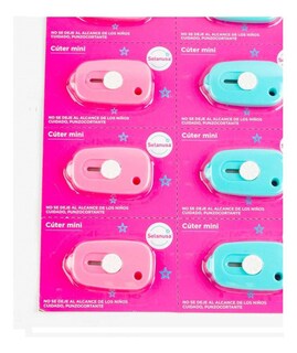 Foto 2 | Minicúter Plástico Selanusa con Acero Multicolor 18 Piezas