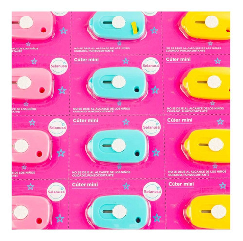 Foto 4 pulgar | Minicúter Plástico Selanusa con Acero Multicolor 18 Piezas