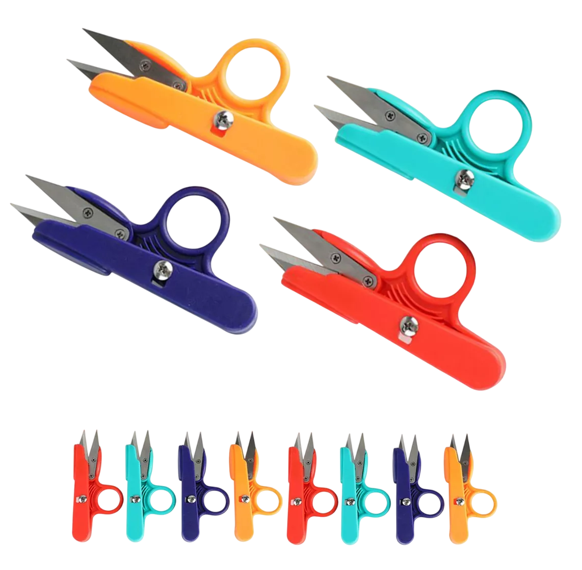 12 Tijeras Desebradores Acero Bordado Costura Cortador Hilo Colores