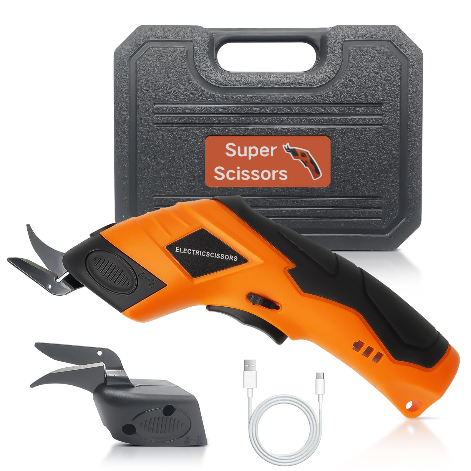 Foto 2 pulgar | Cortador Eléctrico Superscissors Ultimate Orange Inalámbrico - Venta Internacional.