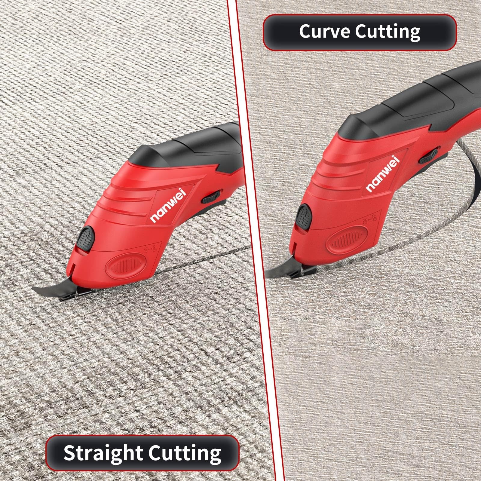 Foto 6 | Tijeras Eléctricas Inalámbricas Nanwei Recargables de 4,2 V Roja - Venta Internacional