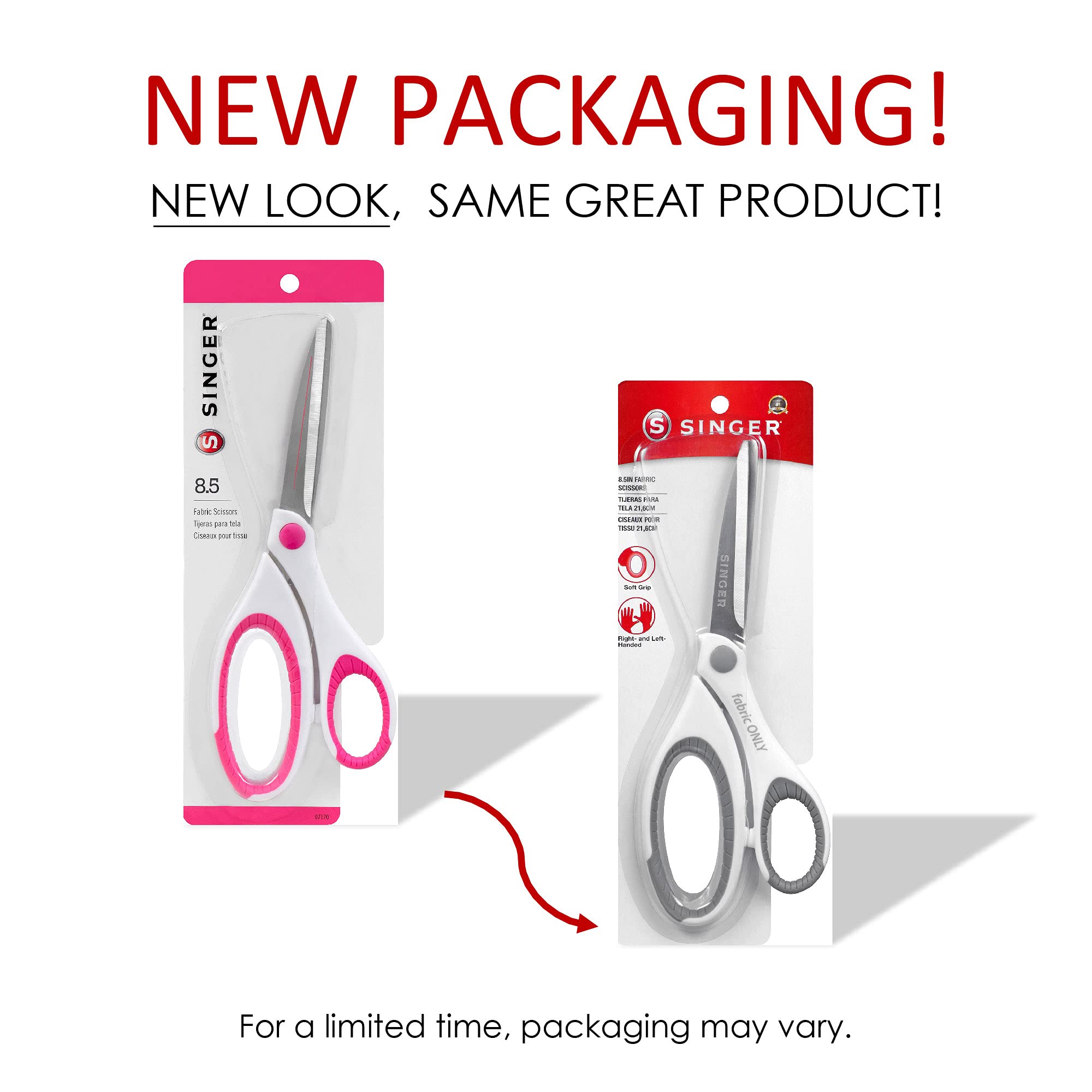 Foto 7 pulgar | Tela De Costura Scissors Singer De 8.5 Pulgadas Con Comfort Grips 3 Set - Venta Internacional.