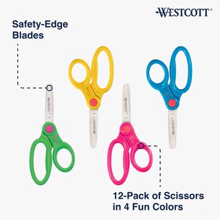 Foto 2 | Tijeras Westcott 14871 Para Niños De 4 A 8 Años, Punta Roma, 13 Cm, Paquete De 12 - Venta Internacional.