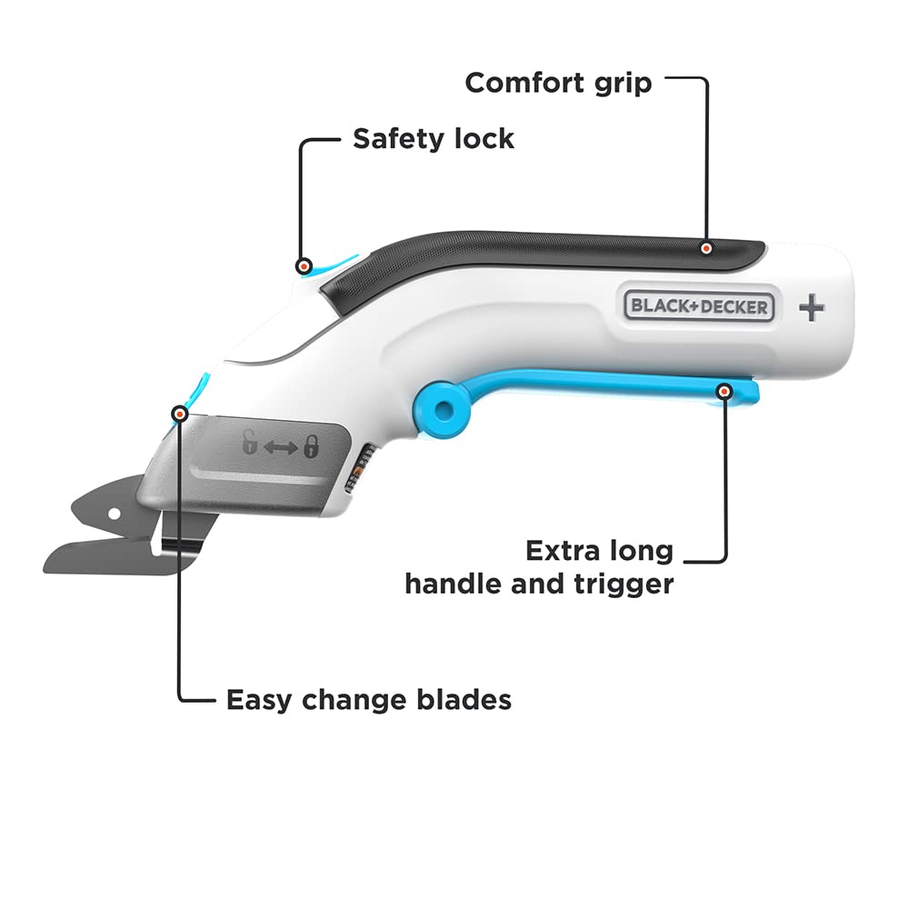 Foto 6 pulgar | Tijeras Eléctricas Para Tela Black+decker 4v Max Inalámbricas Blancas - Venta Internacional.