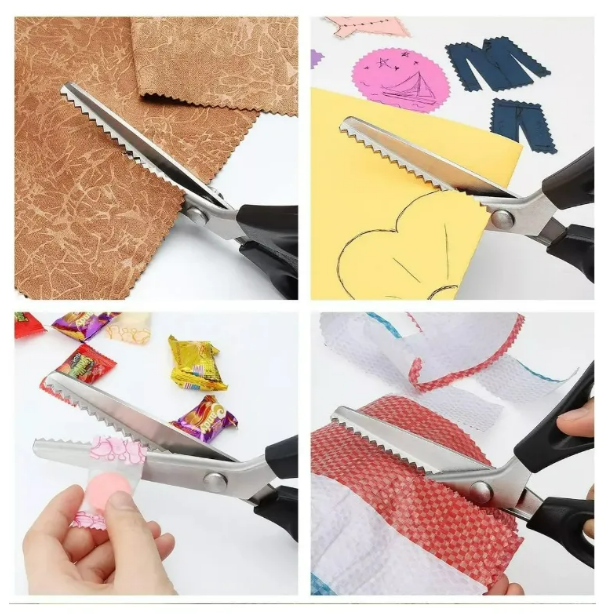Foto 5 pulgar | Xtellar Tijeras Sastre Premium  Corte Zigzag Ideal Para Tejidos & Artesanía  Acero Inoxidable