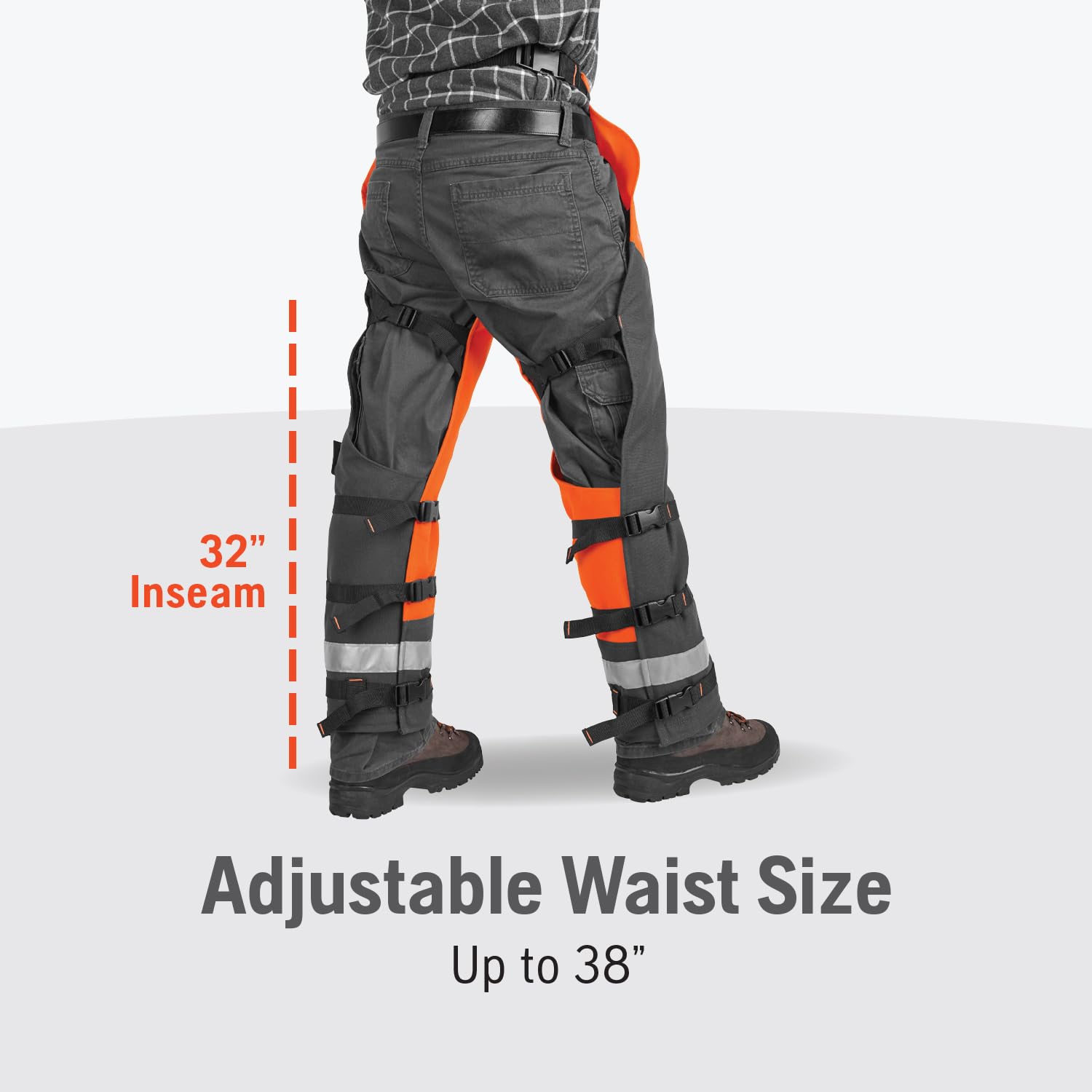 Foto 3 pulgar | Delantal Técnico Chainsaw Chaps Husqvarna De 36 A 38 Pulgadas, Naranja - Venta Internacional.