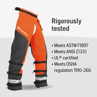 Foto 4 | Delantal Técnico Chainsaw Chaps Husqvarna De 36 A 38 Pulgadas, Naranja - Venta Internacional.