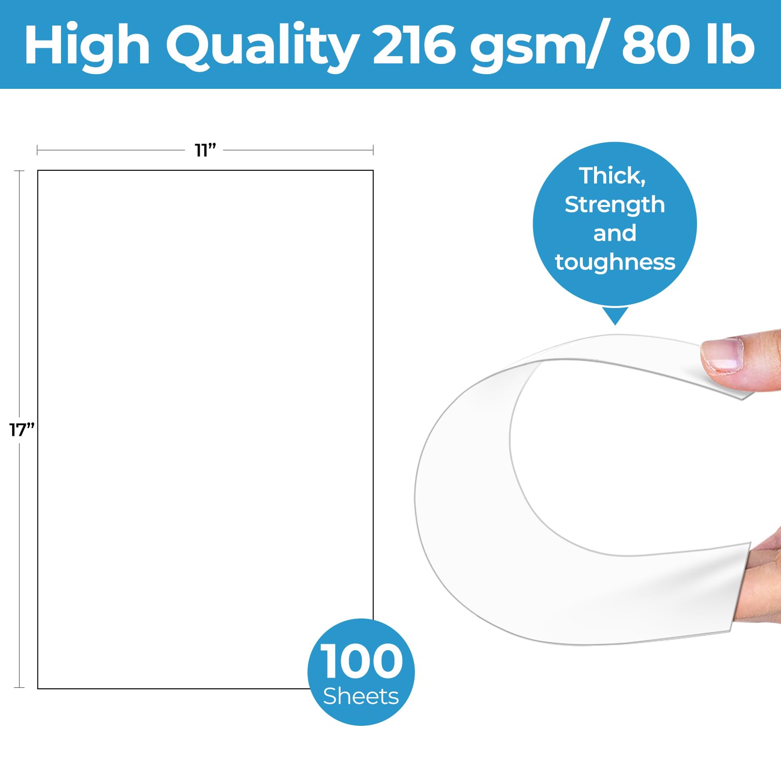 Foto 3 pulgar | 100 Hojas De Cartulina Blanca, Cartulina Ohuhu, 11 X 17, Ecológica, Papel De Impresora Legal Para Ha - Venta Interna