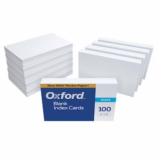 Foto 1 | Tarjetas De Índice Oxford Blank De 10 X 15 Cm Blancas 10 Paquetes De 100 - Venta Internacional.