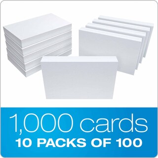 Foto 4 | Tarjetas De Índice Oxford Blank De 10 X 15 Cm Blancas 10 Paquetes De 100 - Venta Internacional.