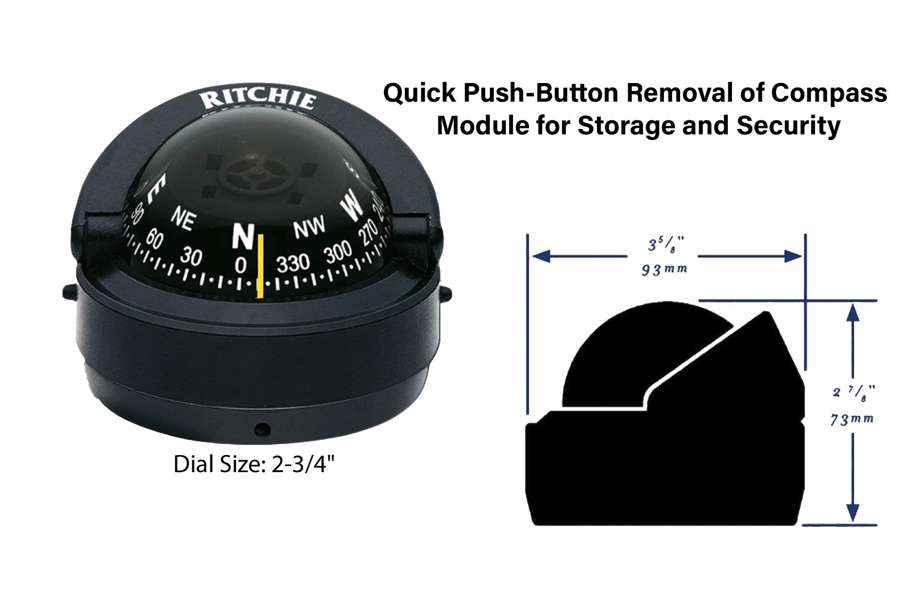 Foto 3 pulgar | Compass Ritchie Navigation Explorer S-53 Con Soporte Para Superficie - Venta Internacional.