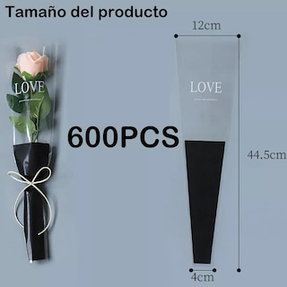 Foto 2 | 600 Pliegos Papel Celofán Decorativo, Ramos, Arreglos Flores Negro