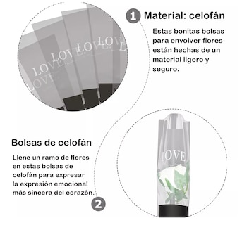 Foto 3 | 600 Pliegos Papel Celofán Decorativo, Ramos, Arreglos Flores Negro