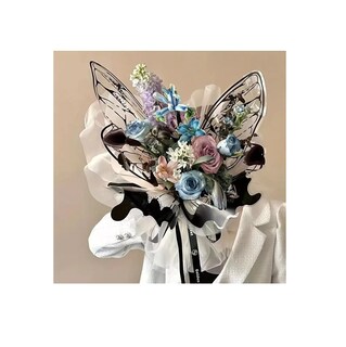 Foto 4 | Papel Mariposa Celofán Coreano Para Ramos De Flores 40 Pzs Negro