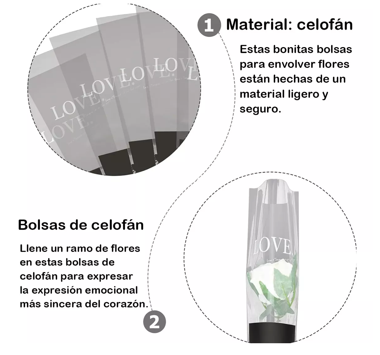Foto 4 pulgar | 600 Pliegos Papel Celofán Decorativo, Ramos, Arreglos Flores Negro