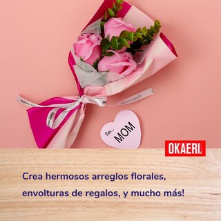 Foto 2 | Papel Coreano Okaeri 40u Impermeable Celofán Ramos Arreglos Flores