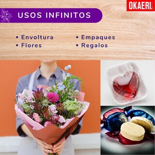 Foto 5 | Papel Coreano Okaeri 40u Impermeable Celofán Ramos Arreglos Flores