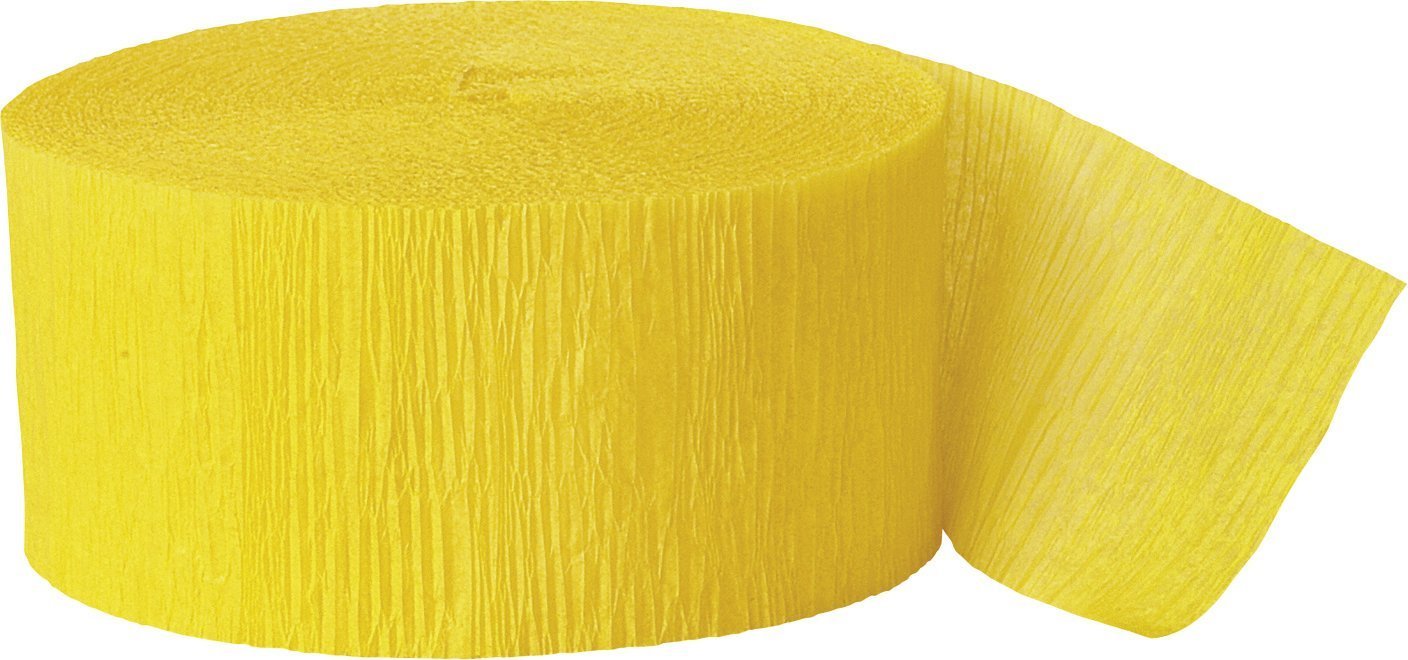 Foto 2 pulgar | Serpentina De Papel Crepé Unique, 81 Pies, Color Amarillo Brillante - Venta Internacional.