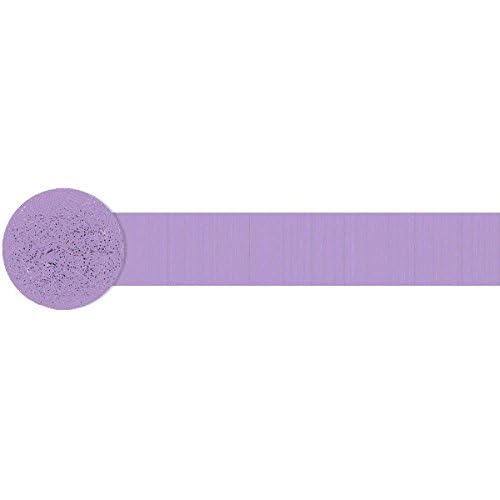 Rollos Sólidos De Papel Crepé Amscan, Color Lavanda, 24,7 M - Venta Internacional.