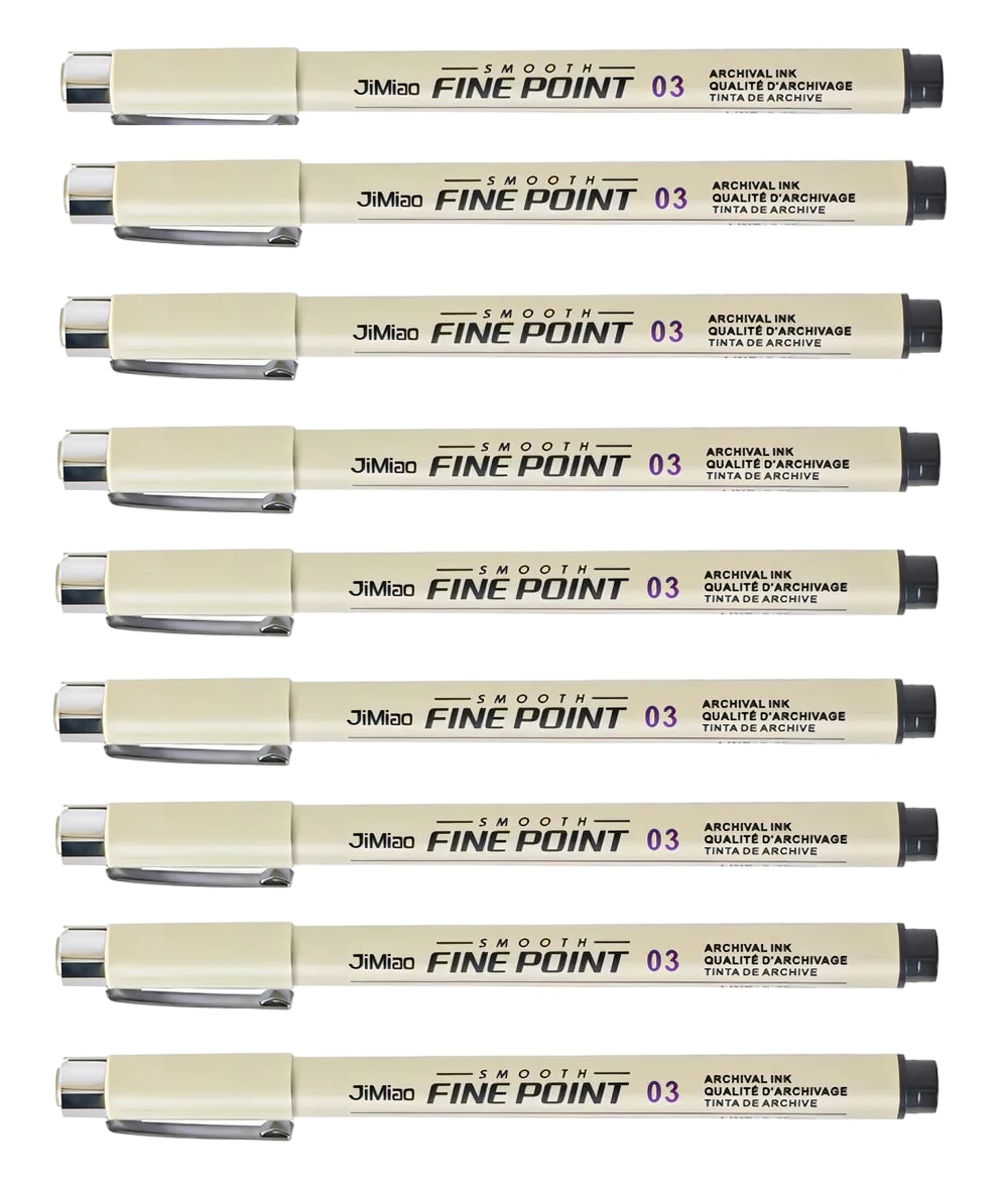 Estilógrafos Para Bosquejos De Manga, 9 Piezas Color Beige $407