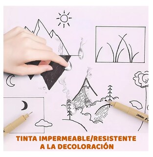 Foto 3 | Estilógrafos Para Bosquejos De Manga, 9 Piezas Color Beige