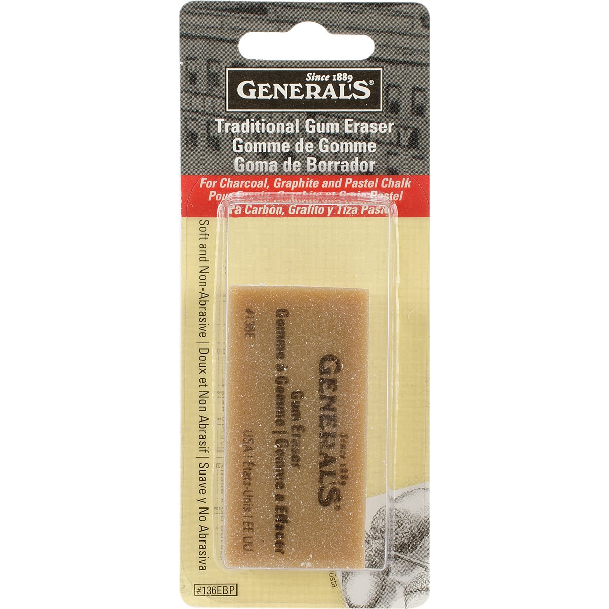 Foto 1 | Lápiz General Gum Eraser General's 136ebp Para Artista - Venta Internacional.