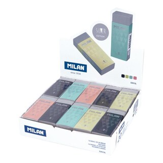Foto 1 | Caja Exhibidora Con 20 Gomas Para Borrar De Nata Silver #320 Milan