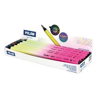Foto 1 | Caja Exhibidora Con 12 Lápices Con Mina Multicolor Maxi Sunset Milan