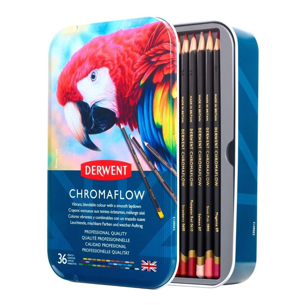 Foto 4 pulgar | Estuche con 36 Lápices de Colores Derwent Chromaflow Pigmentderwent