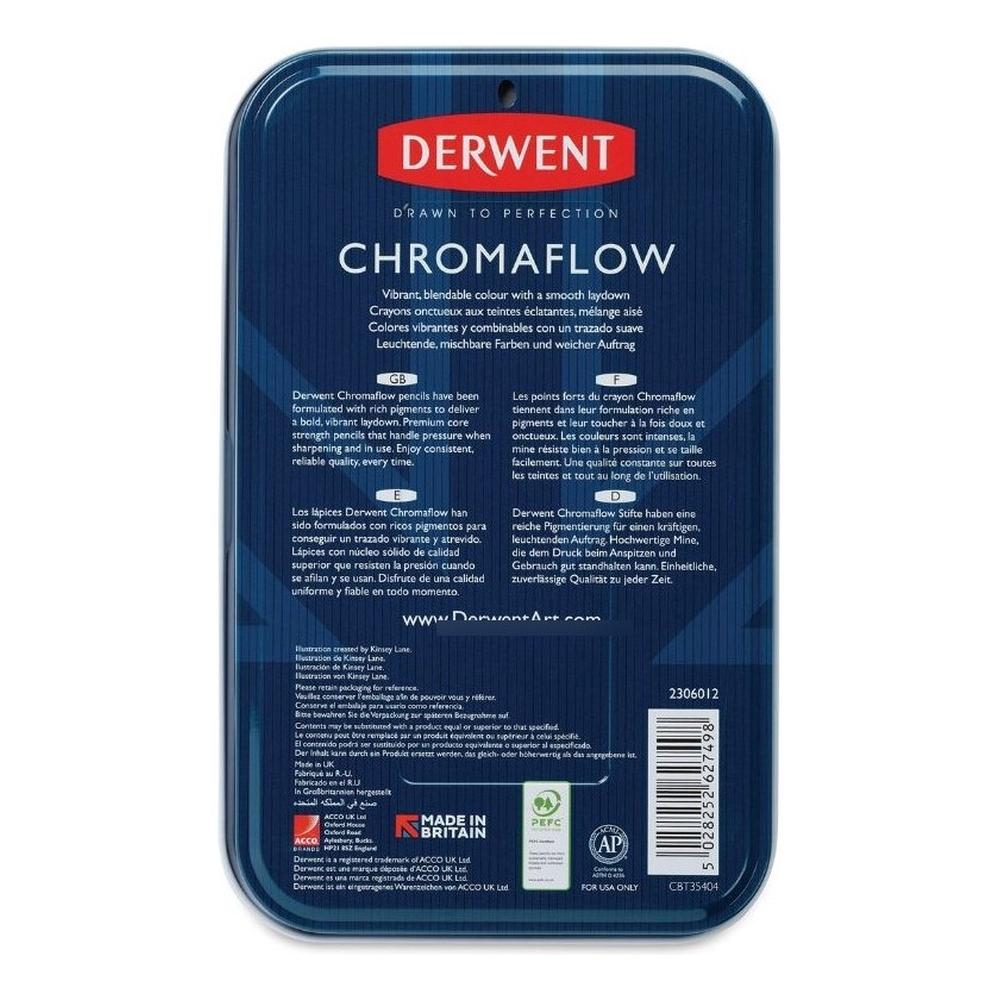 Foto 6 pulgar | Estuche con 36 Lápices de Colores Derwent Chromaflow Pigmentderwent