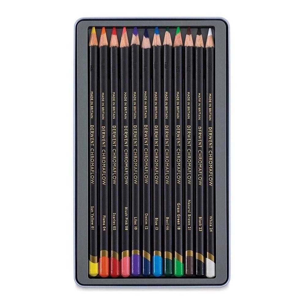 Foto 3 pulgar | Estuche de 12 Lápices de Colores Chromaflow Pigment Derwent