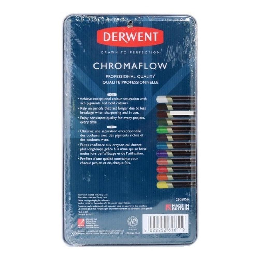 Foto 5 pulgar | Estuche de 12 Lápices de Colores Chromaflow Pigment Derwent