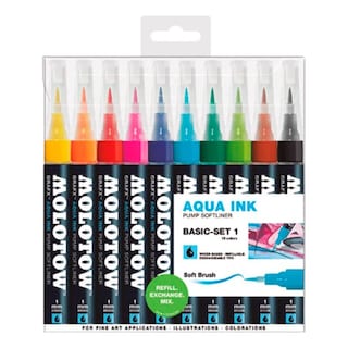 Foto 1 | Set Con 12 Marcadores Acuarelables Aqua Ink 1mm Molotow