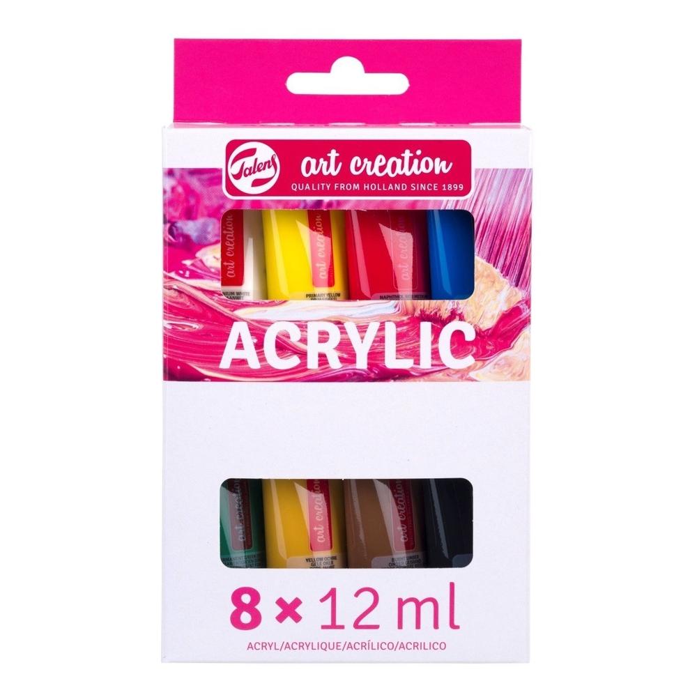 Set De Pintura Acrilica 8 Colores 12ml C/u Art Creation $500