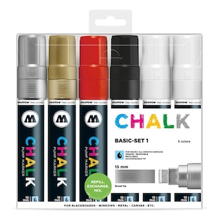 Foto 3 | Set Basico De Marcadores 1 Chalk 15mm Molotow