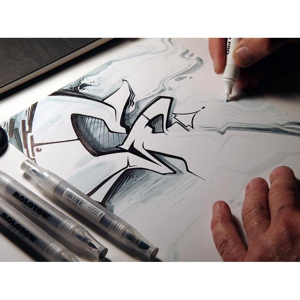 Foto 5 pulgar | Set Con Marcadores Acuarelables Aqua Twin Kit Grises Molotow