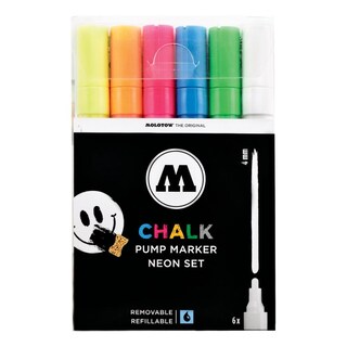 Foto 1 | Set Con Marcadores Chalk 4mm Basic Set Neon Molotow