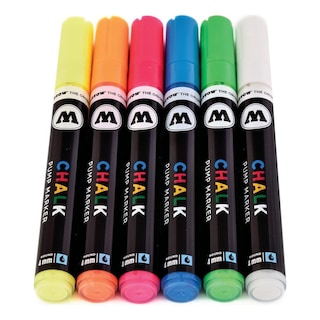 Foto 2 | Set Con Marcadores Chalk 4mm Basic Set Neon Molotow
