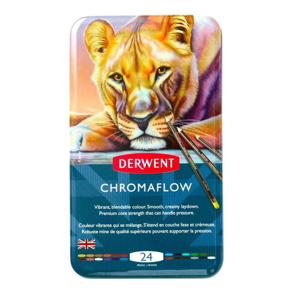 Foto 2 pulgar | Lápices de Colores Chromaflow Pigment Derwent 24 Piezas