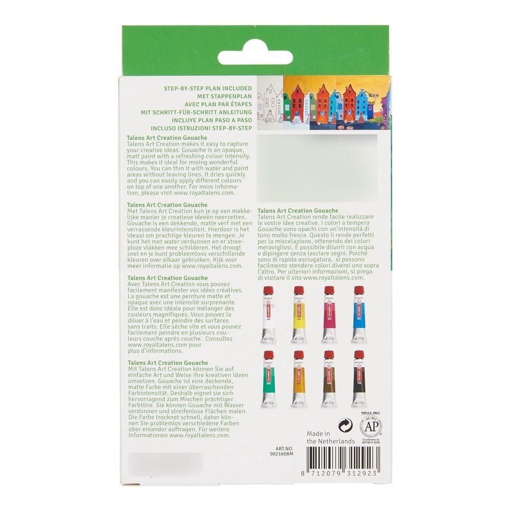 Foto 4 pulgar | Set De Pintura Gouache 8 Colores 12ml C/u Art Creation
