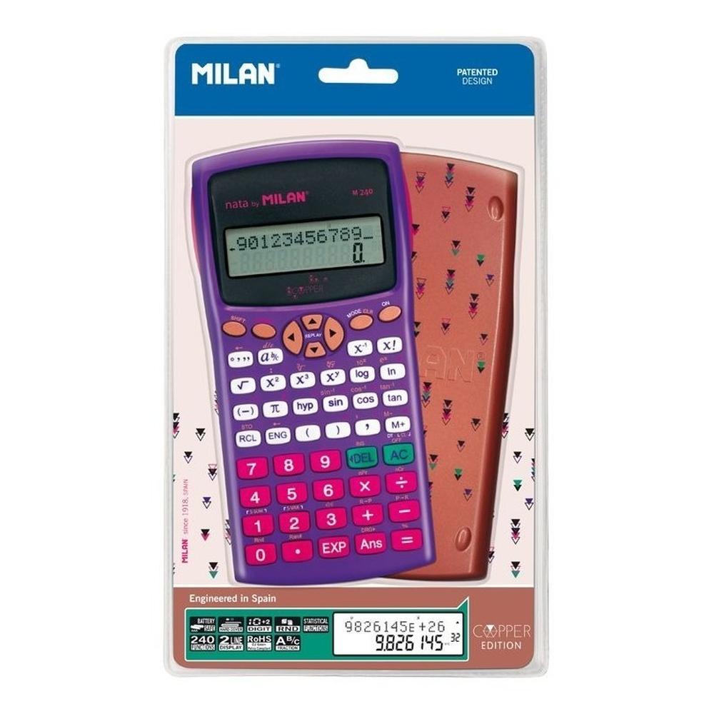 Foto 3 pulgar | Calculadora Científica Copper Lila Milan con 240 Funciones Preprogramadas
