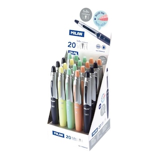 Foto 1 | Caja de 20 Bolígrafos P1 Capsule Silver de Milan con Tinta Azul