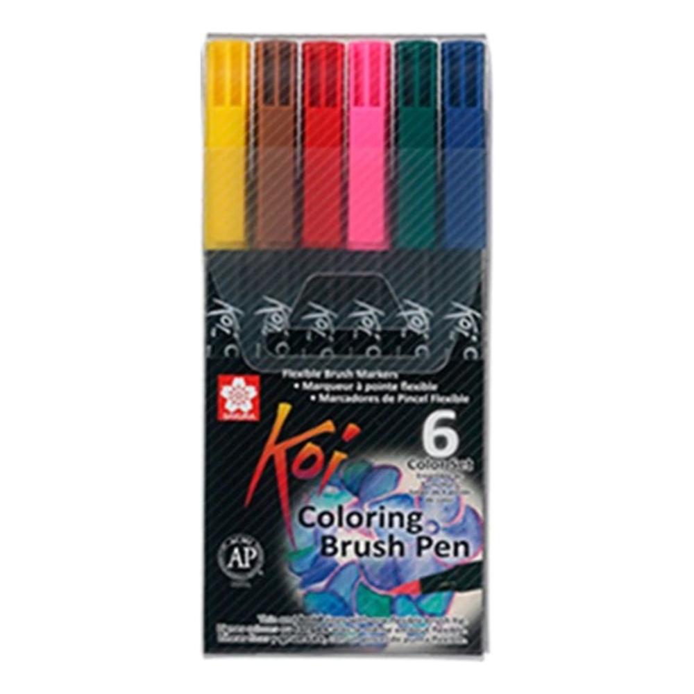 6 Marcadores Tipo Pincel Básicos Koi Brush Pen Sakura $339